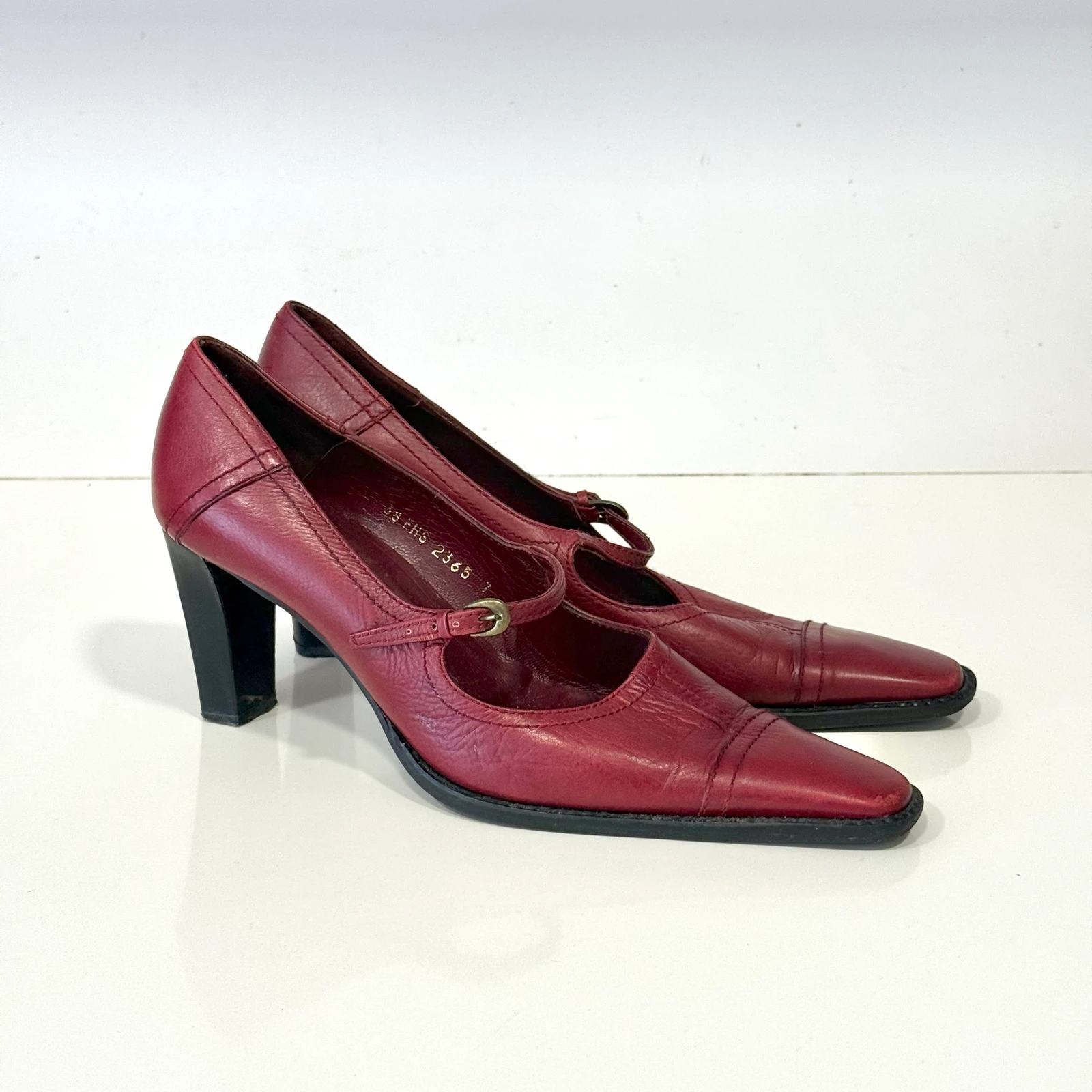 Zapatos salón piel Burdeos – photo 4